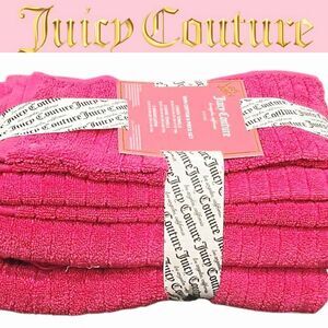 Juicy Couture Home 6-Piece Bathroom Towel Set- Pink